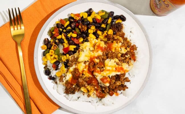 Cheesy Beef Taco Bowl