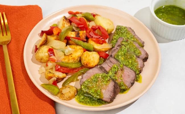 Grilled Steak and Chimichurri Sauce