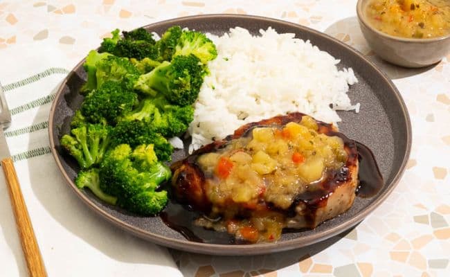 Pineapple Teriyaki Pork Chops