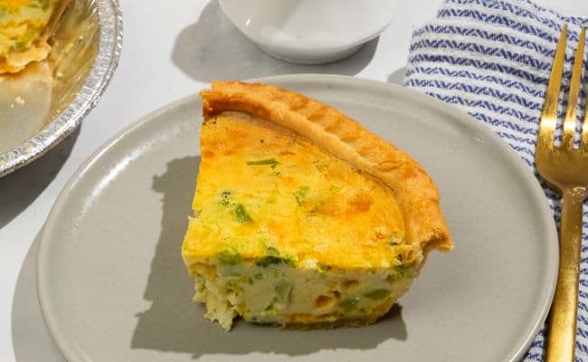 Broccoli Cheddar Quiche