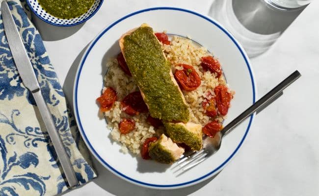Pesto Salmon Bowl