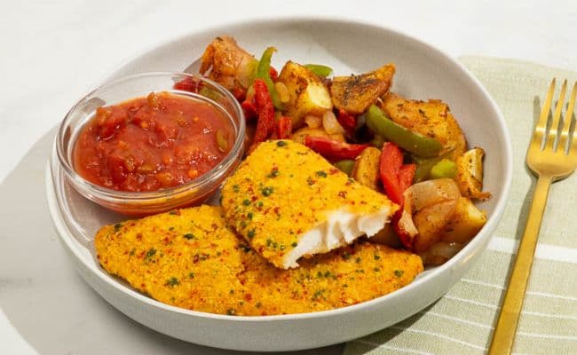 Crusted Tilapia and Zesty Salsa