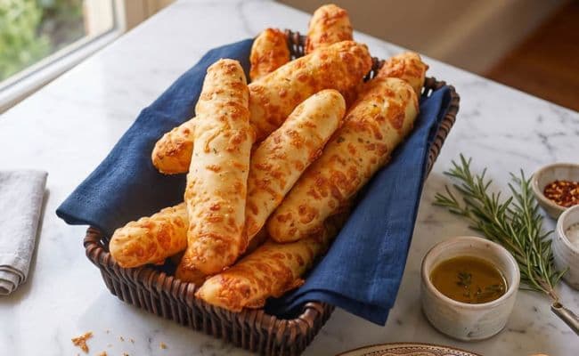 Garlic & Herb Cheesy Breadsticks
