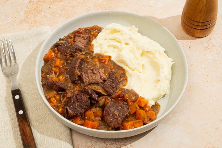 Beef Stew and Burgundy Wine Sauce